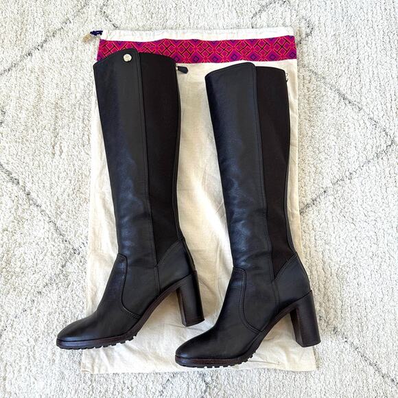Tory Burch Sullivan Brown Leather Tall Boots Size 10M - Picture 7 of 16